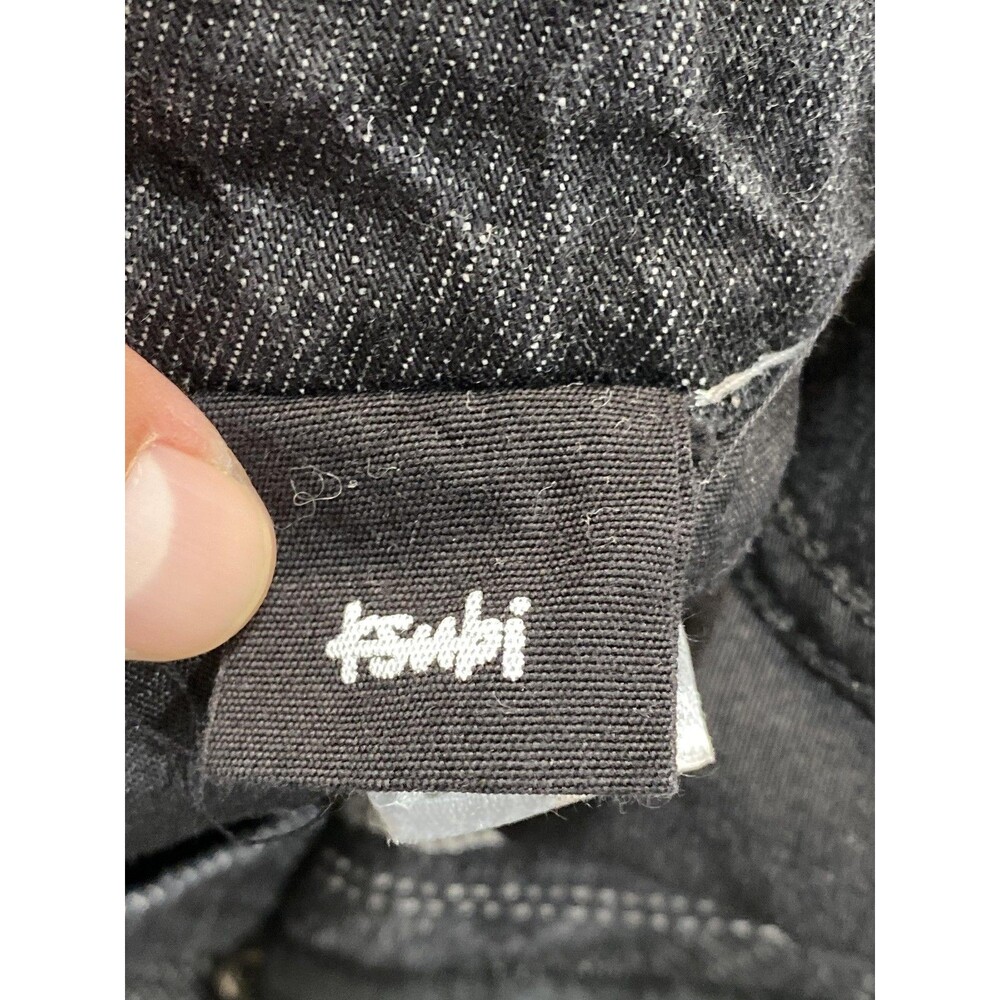 Ksubi Jeans Womens 24 Black Charcoal High Rise Wide Leg 100% Cotton Denim Turkey - Picture 14 of 16